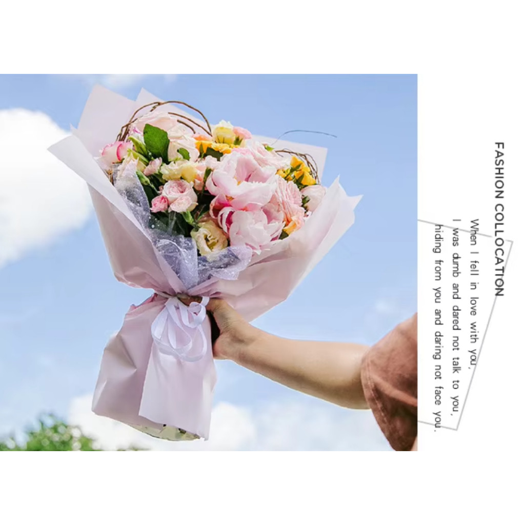 4yards x 50cm Craft Decor Packaging Snow Point Gauze Mesh DIY Wedding Party Bouquet Gift Box Wrapping Paper(1615L) - Image 9