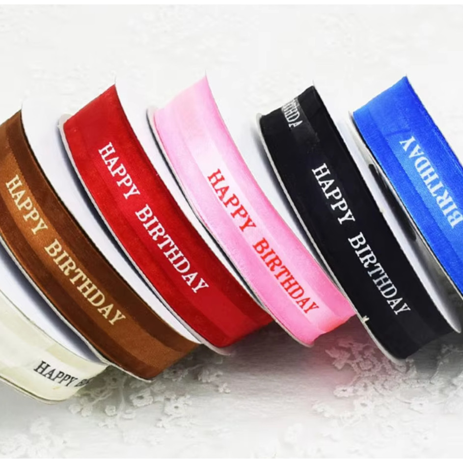 5M 25mm Printed Polyester Ribbon for Wedding Christmas Party Decorations DIY Bow Craft Ribbons Card Gift Wrapping(1404L) - Image 8