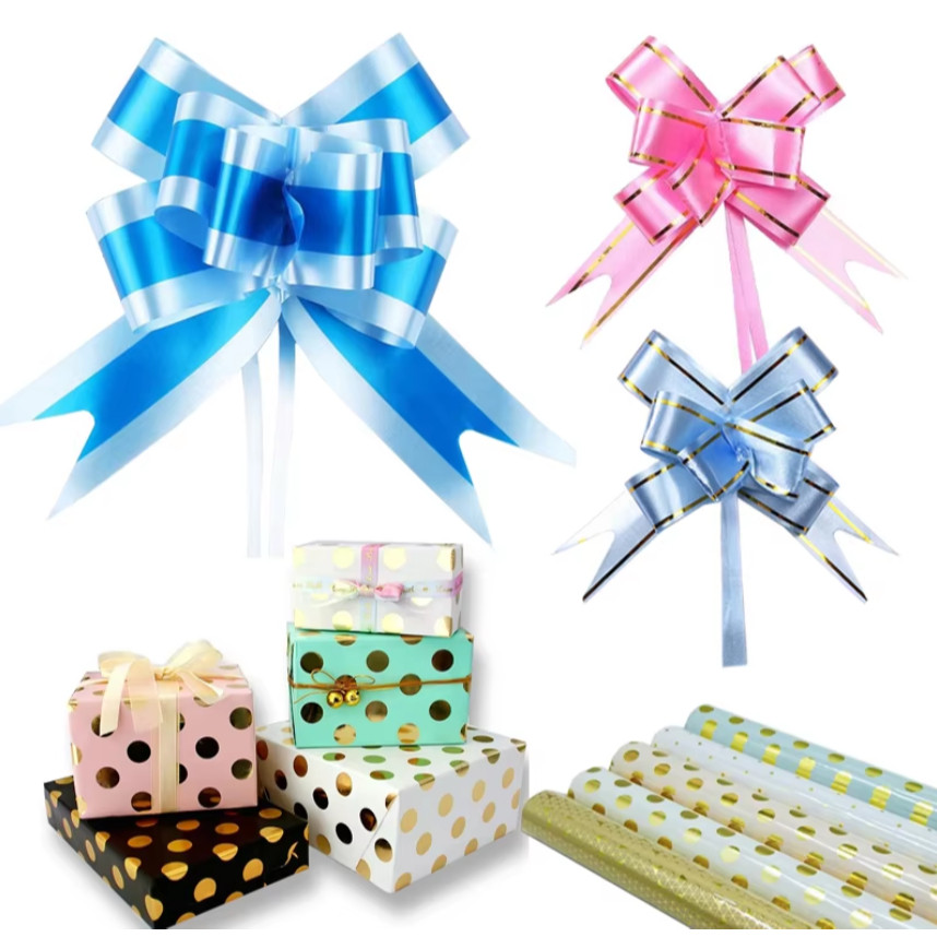 5pcs/bag 50# Colors Organza Pull Bows Ribbon Wedding Centerpieces Wedding Car Decoration Gift Packaging Packing(234L) - Image 6
