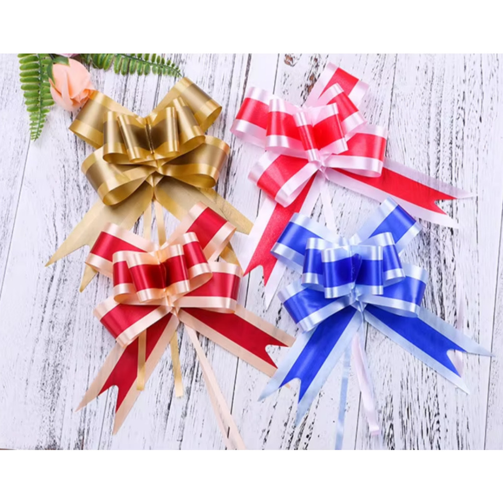 5pcs/bag 50# Colors Organza Pull Bows Ribbon Wedding Centerpieces Wedding Car Decoration Gift Packaging Packing(234L) - Image 3