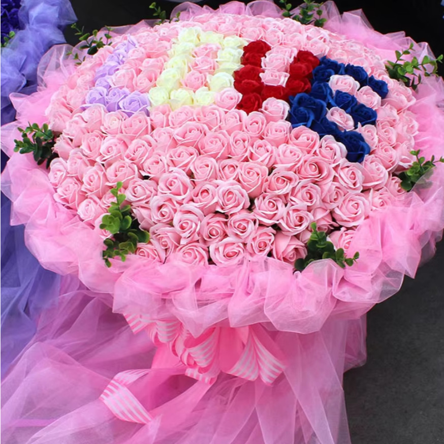 New 4.5cm Rose Soap Flower Romantic Wedding Party Gift Handmade Flower Petals real touch flowers (586L) - Image 9