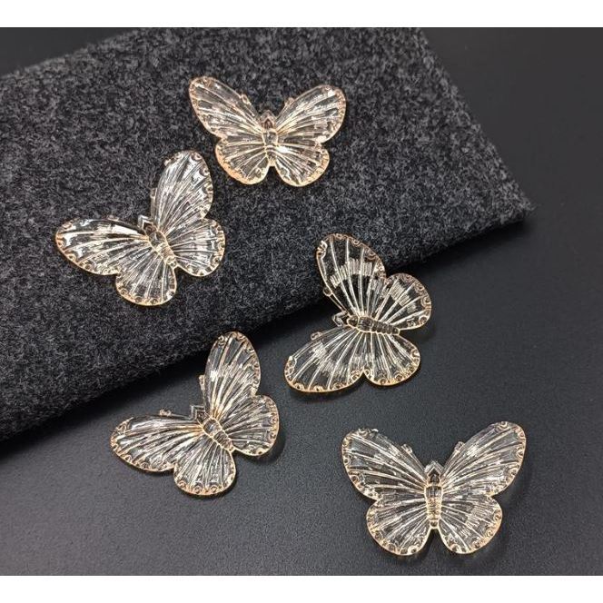 Mini Butterfly Hair Claws Transparent Resin Hair Claws Barrette Fashion Cute Sweet Hairpins 亚克力幻彩立体镭射蝴蝶(1172-2872L) - Image 20