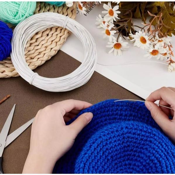 1m 14# 16# 18#White Floral Wire Stem Handmade Artificial Flower Arrangement Supplies For DIY Craft Supplie Access(1067L) - Image 2