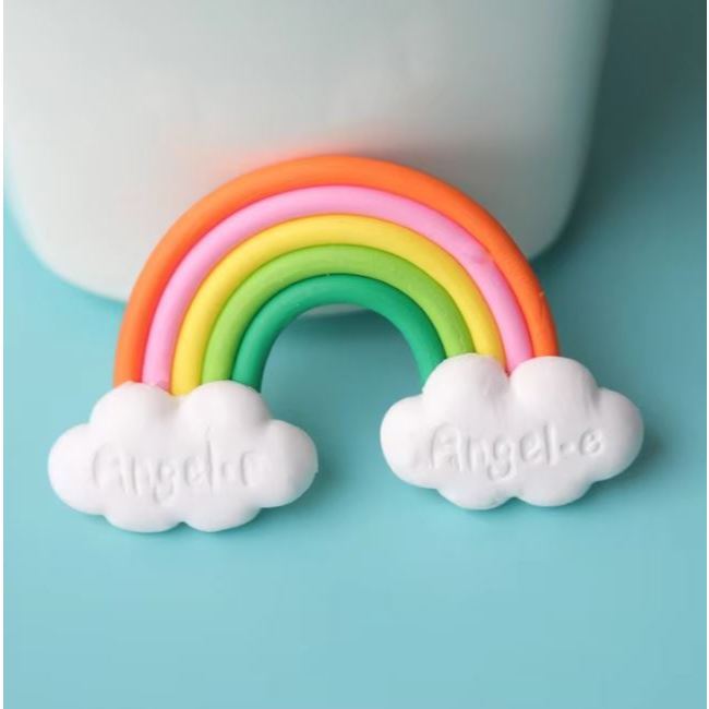 Mini Cute Rainbow/beauty girl taking balloon Cake Topper Unicorn Birthday Party Supplies Gift Rainbow Cake Topper(1251L) - Image 12