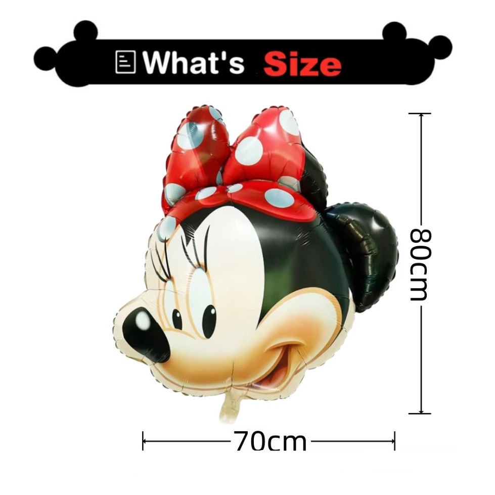1pc 78*63cm Mickey Mouse Minnie head foil balloon Kids Birthday Party Decoration Baby Shower Supplies(153L) - Image 6