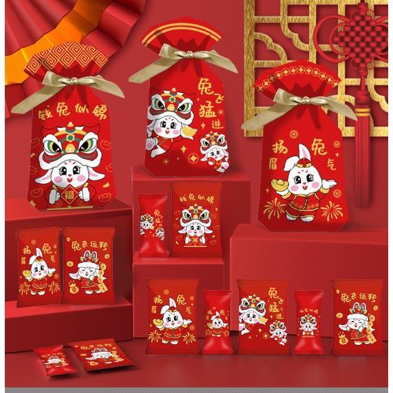 Chinese New Year Snowflake Crispy Nuagat Candy Cookie Self Standing Sealing Zipper Bags Baking Packaging(3092L) - Image 4