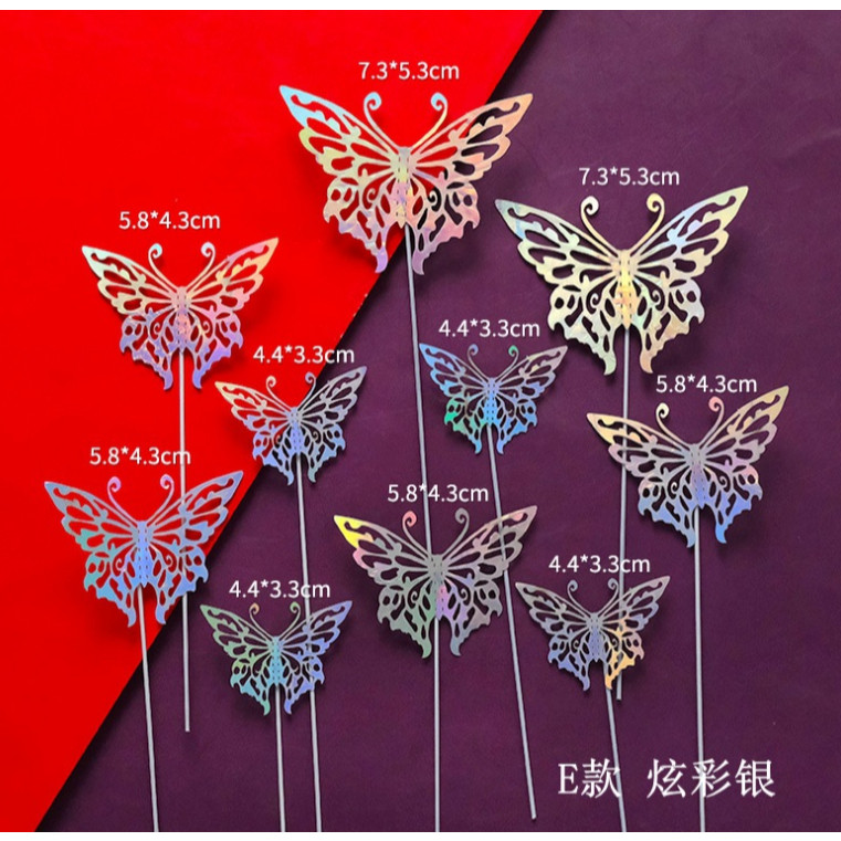 1set Wall Stickers 3D Hollow Rosegold Butterfly Decorative Sticker for Home Living Room Bedroom Kids Room双面蝴蝶(2558L) - Image 17