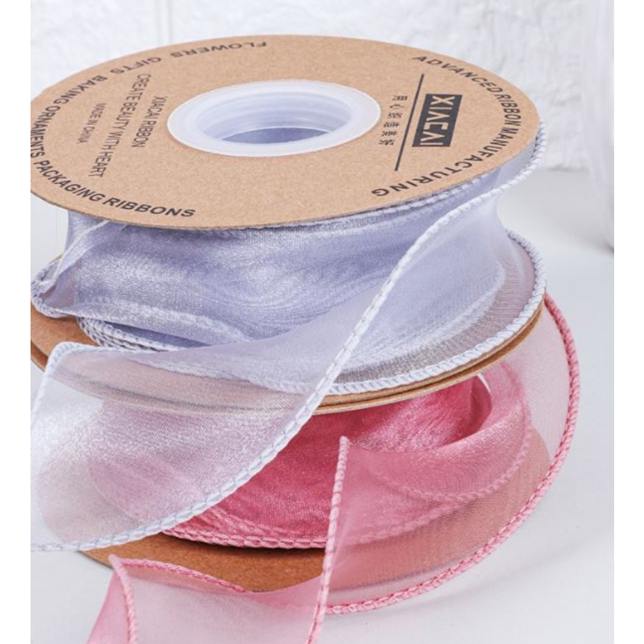 4cm*1yard Plain Fishtail Yarn Ribbon Bouquet Packaging Material Flower Baking Lace Ribbon 鱼尾纱波浪纱丝带纱带 (1924L) - Image 5