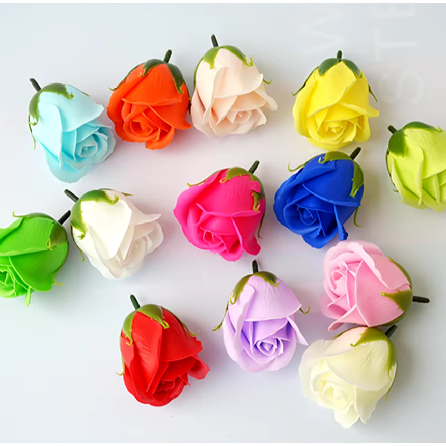 New 4.5cm Rose Soap Flower Romantic Wedding Party Gift Handmade Flower Petals real touch flowers (586L) - Image 8