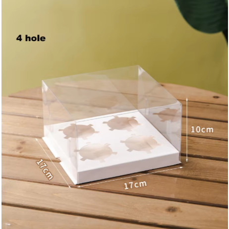 1pc Cupcake Box Transparent 2 Hole to 12 Hole Muffin Cupcake Box Cake Transparent Decoration Gift Box Party 蛋糕盒(2303L) - Image 14