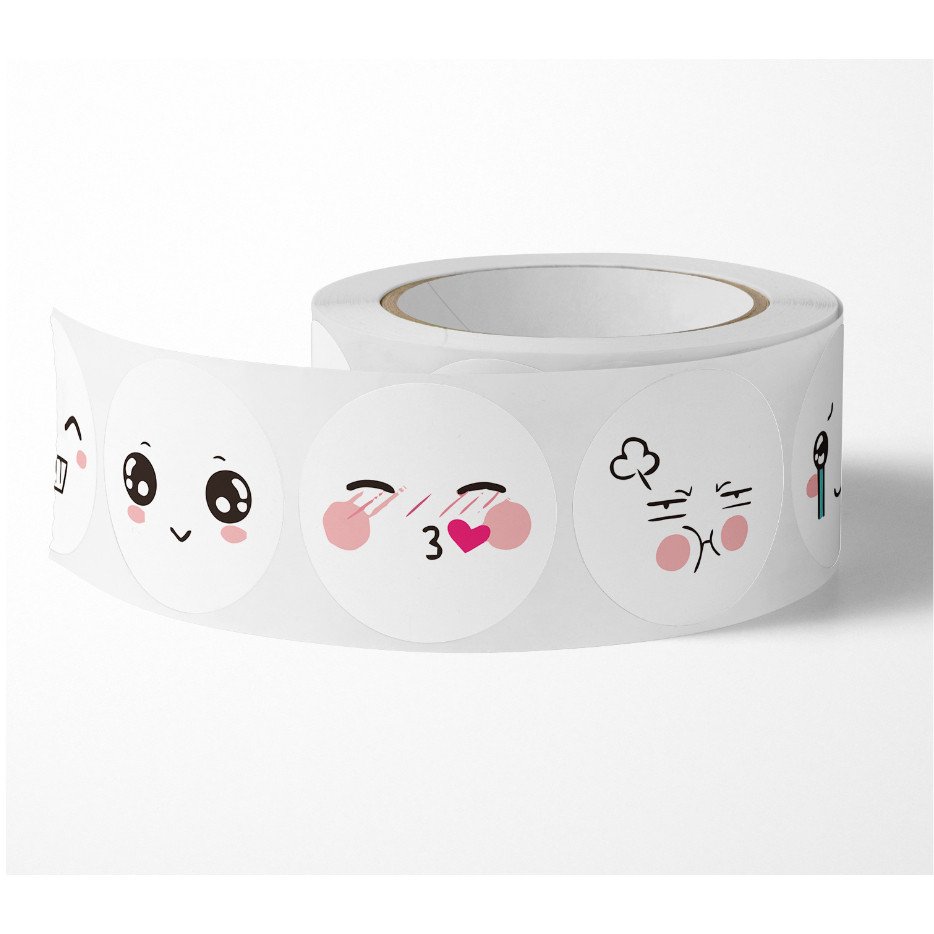 50-500pcs 8 Kinds of Expression Smiley Face Reward Stickers for Kids Game Toy Labels Festival Birthday可爱搞怪笑脸贴纸(2443L) - Image 3