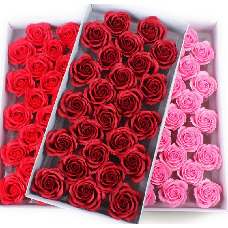 25pcs 5 Layer Rose Soap Flower Head Wedding Valentine's Day Christmas Gift DIY Artificial Flowers Home Decor(2082L)