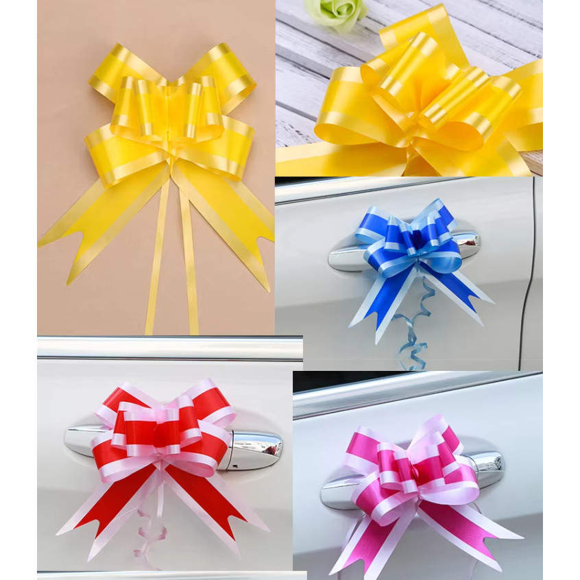 5pcs/bag 50# Colors Organza Pull Bows Ribbon Wedding Centerpieces Wedding Car Decoration Gift Packaging Packing(234L) - Image 4