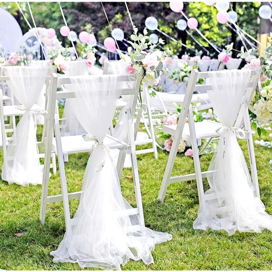 150cm wide 1yard Wedding Organza Tulle Roll For DIY Party Backdrops Chair Sashes Bow Dessert Table Swags Runners(1007L) - Image 9