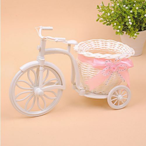 Creative Tricycle Room Ornament Rattan Big Wheel Float Round Simulation Rattan Small Float Flower Pot Decoration(258L) - Image 11