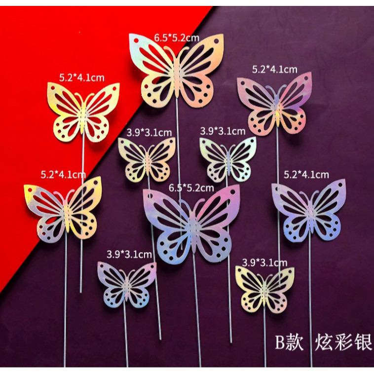 1set Wall Stickers 3D Hollow Rosegold Butterfly Decorative Sticker for Home Living Room Bedroom Kids Room双面蝴蝶(2558L) - Image 10