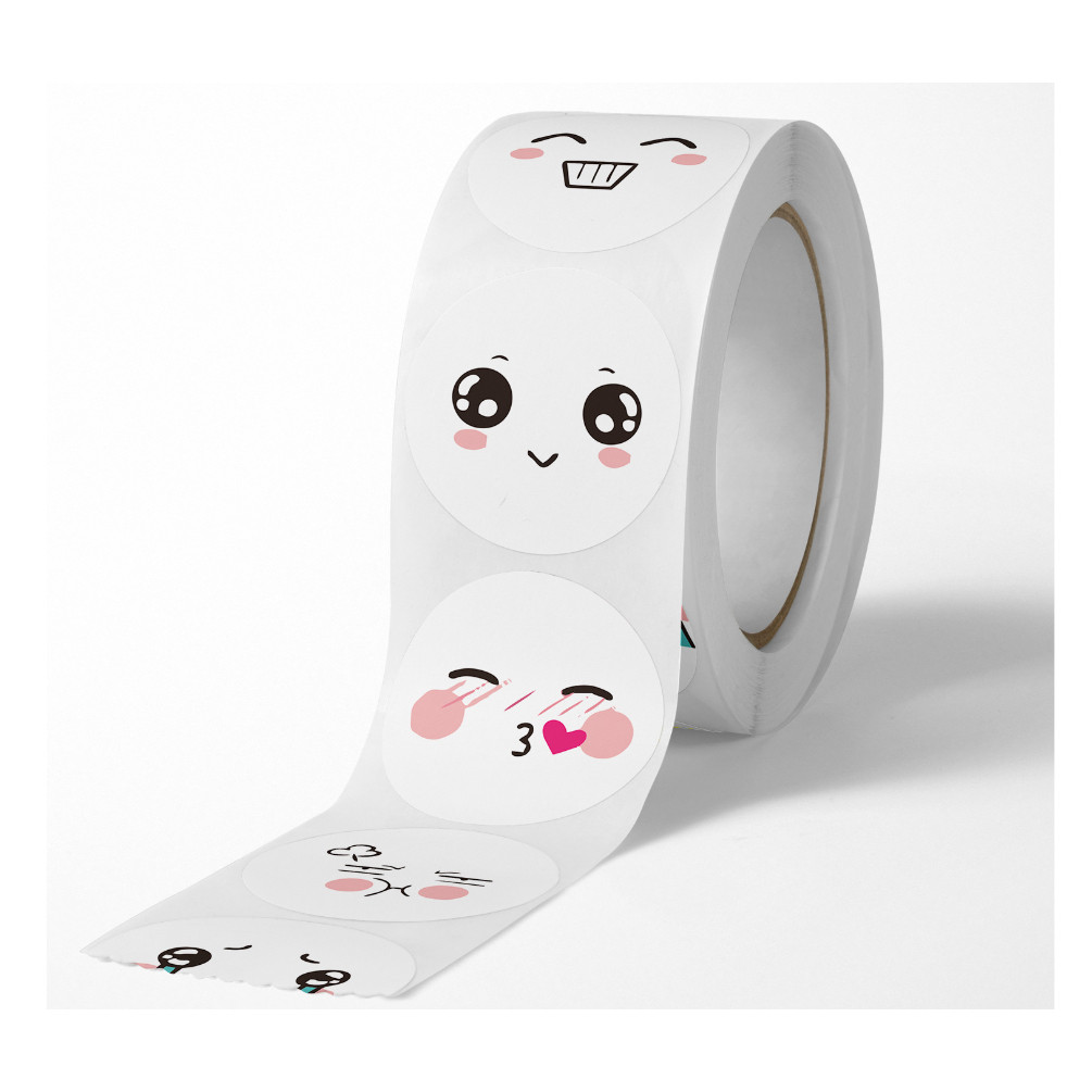 50-500pcs 8 Kinds of Expression Smiley Face Reward Stickers for Kids Game Toy Labels Festival Birthday可爱搞怪笑脸贴纸(2443L) - Image 5