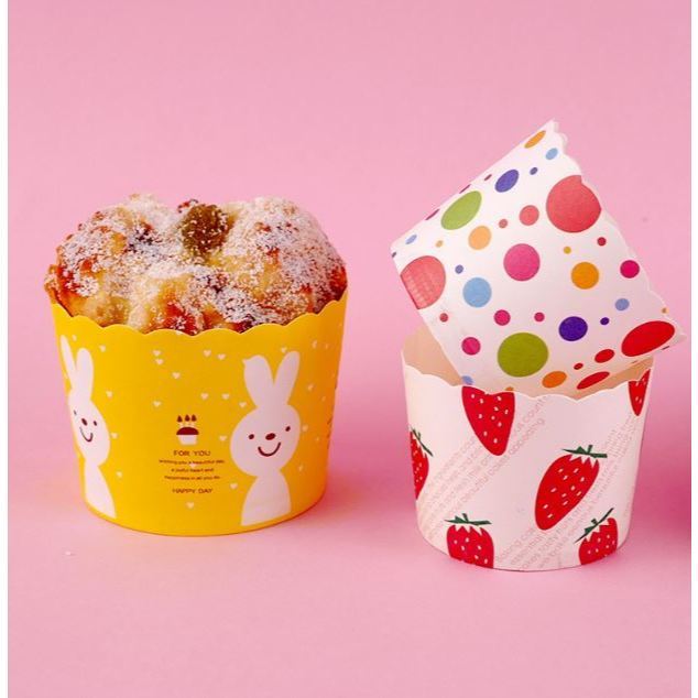 50pcs Flower Plane Paper Baking Medium Cupcake Muffin Kitchen Cases Cups for wedding birthday party cake decor(3033L) - Image 3