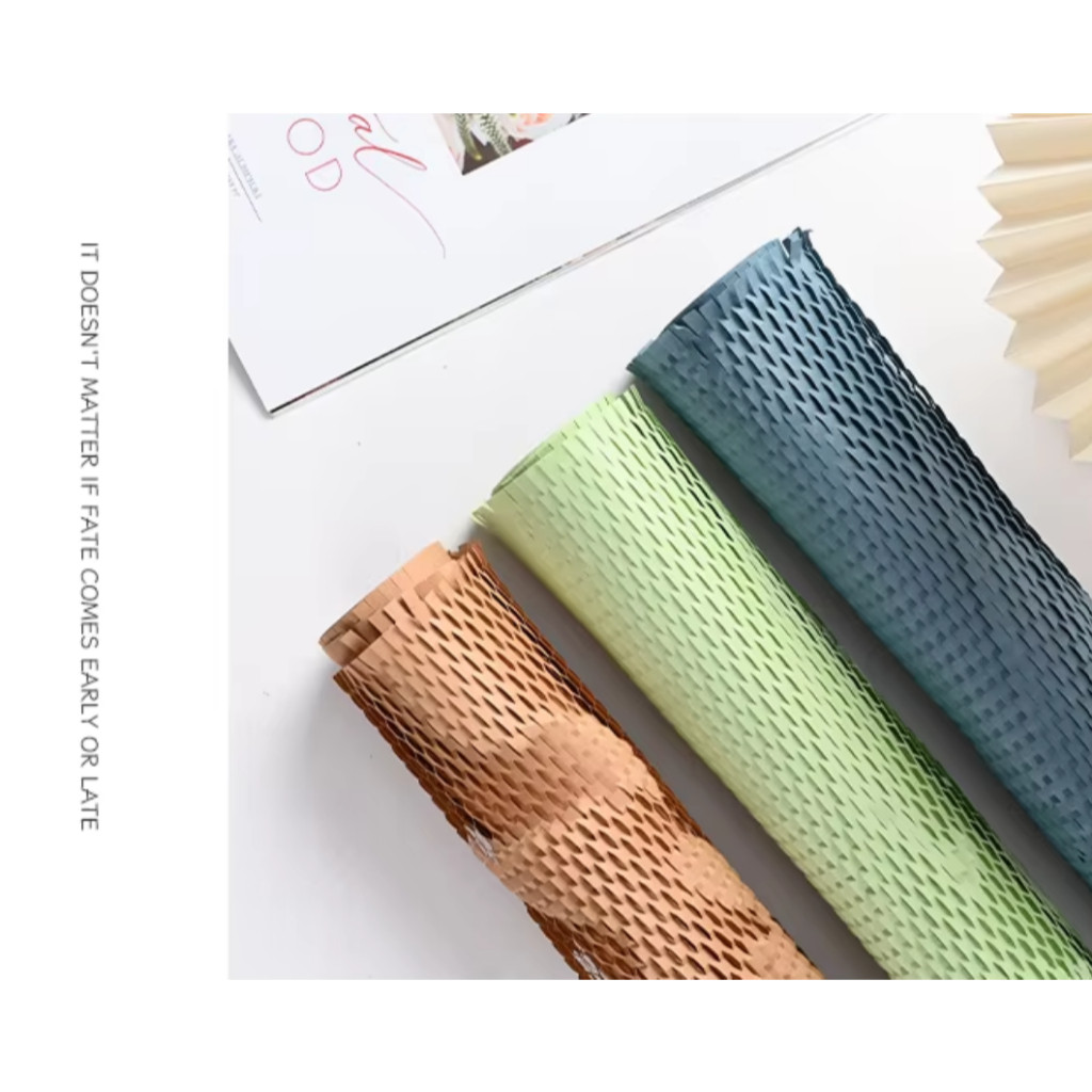 Eco-Friendly Honeycomb Cushioning Kraft Paper 1pc Recyclable Gift Wrapping & Packaging Material 艺术纸蜂窝包装纸 (4006L) - Image 5