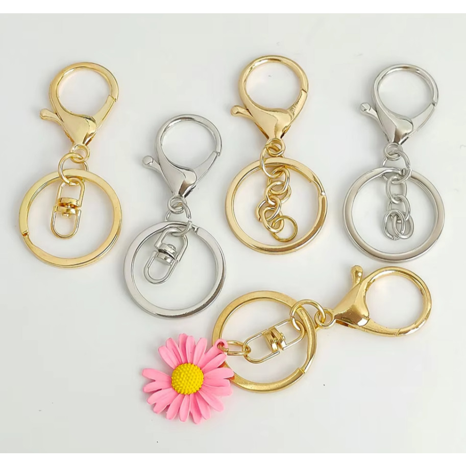 1pc 30mm Multiple Colors Key Chains Rings Round Golden Gold-Plate Hook Lobster Clasp Keychain(1456L) - Image 7