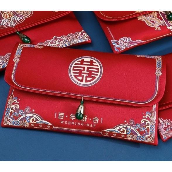 Traditional Brocade Red Envelope Personality Money Pocket New Year'S Blessing Bag Chinese Birthday Wedding Bag (2824L) - Image 10
