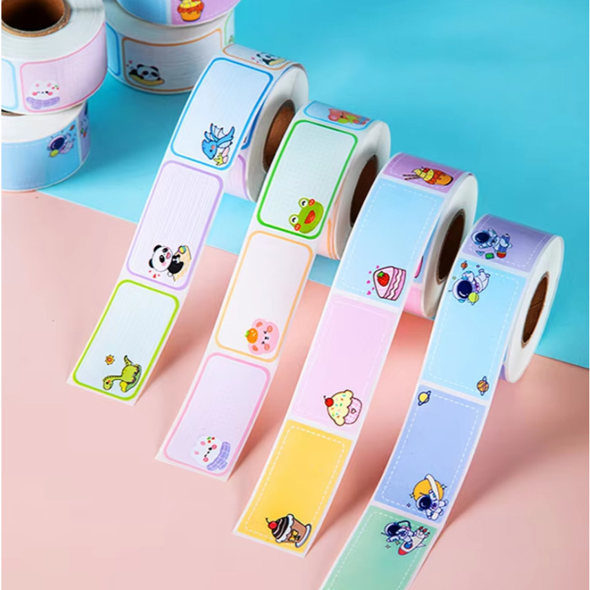 Children cartoon sticker cute pattern stationery school teacher supplies reward label record sticker 卡通可爱手帐文具贴姓名贴(2435L) - Image 5