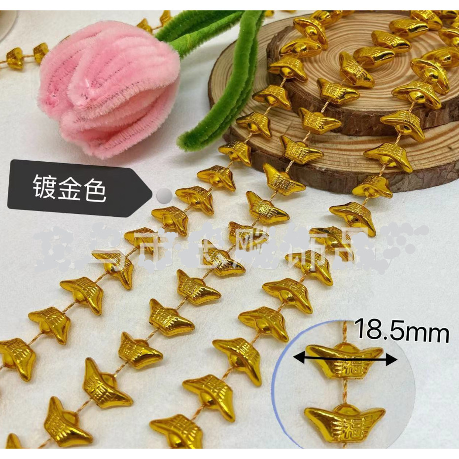 Golden Chinese Ancient Feng Shui Lucky Coin Good Fortune Dragons Antique Wealth Money Carving dragon 铜钱金元宝链条(2795L) - Image 12