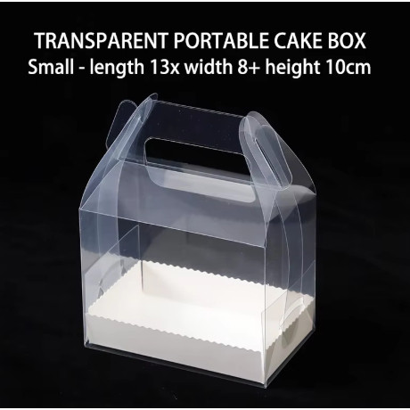 Handle Transparent Birthday Cake Boxes With Paper Tray Wedding Handmade Gift Supplies Baby Show Favor Box(1010L) - Image 13