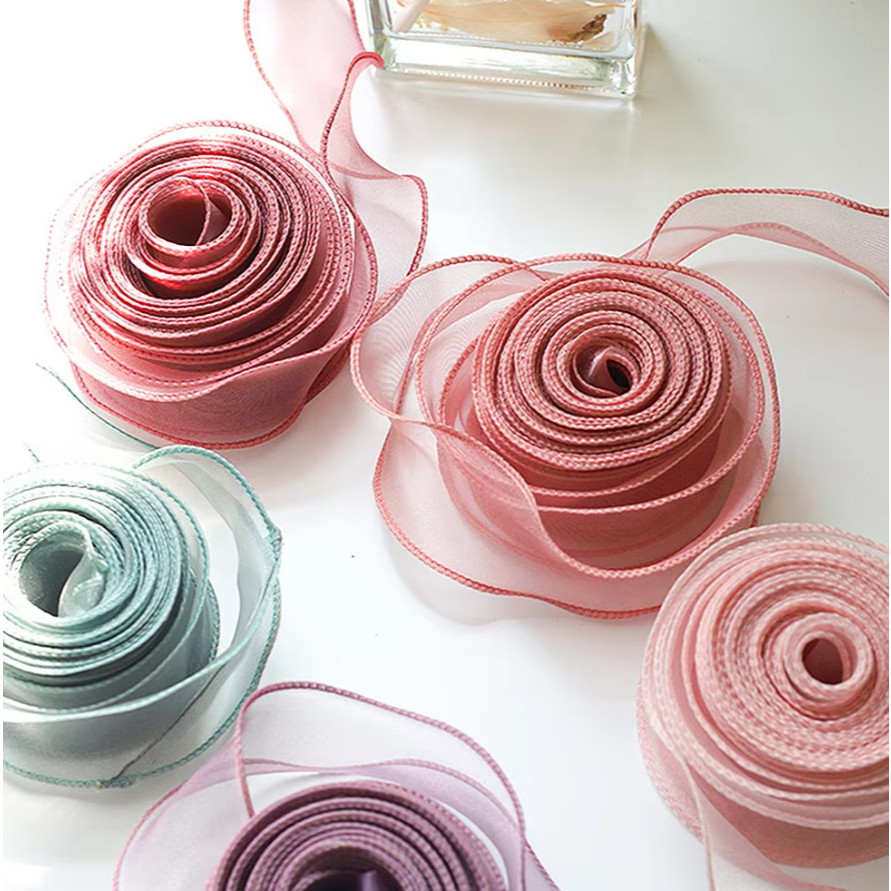 4cm*1yard Plain Fishtail Yarn Ribbon Bouquet Packaging Material Flower Baking Lace Ribbon 鱼尾纱波浪纱丝带纱带 (1924L) - Image 6