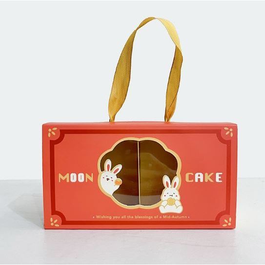 2/4/6grids Moon Cake Packaging Box Dessert Pastry Packing Bags Biscuit Cookie Package Gift Box Festival Party(3041L) - Image 9