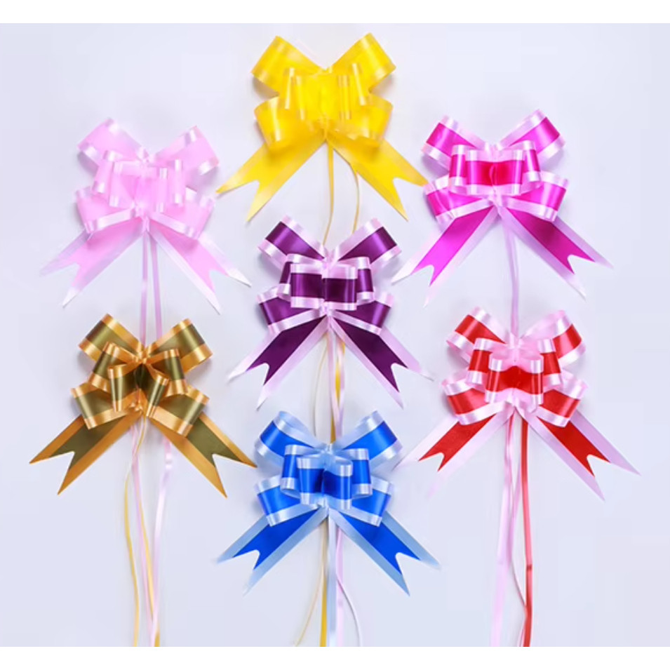 5pcs/bag 50# Colors Organza Pull Bows Ribbon Wedding Centerpieces Wedding Car Decoration Gift Packaging Packing(234L) - Image 5
