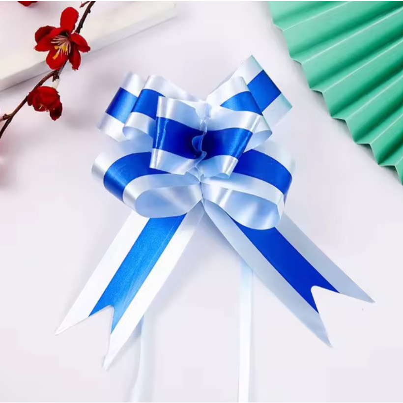 5pcs/bag 50# Colors Organza Pull Bows Ribbon Wedding Centerpieces Wedding Car Decoration Gift Packaging Packing(234L) - Image 9