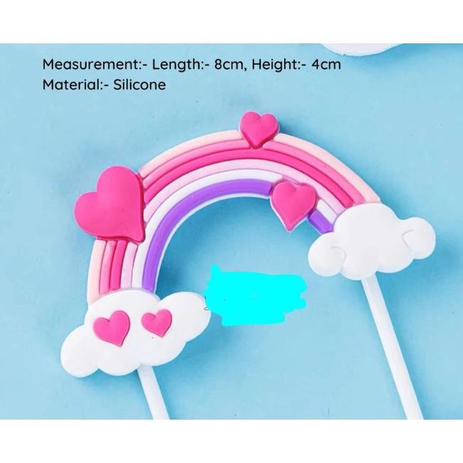 Mini Cute Rainbow/beauty girl taking balloon Cake Topper Unicorn Birthday Party Supplies Gift Rainbow Cake Topper(1251L) - Image 17