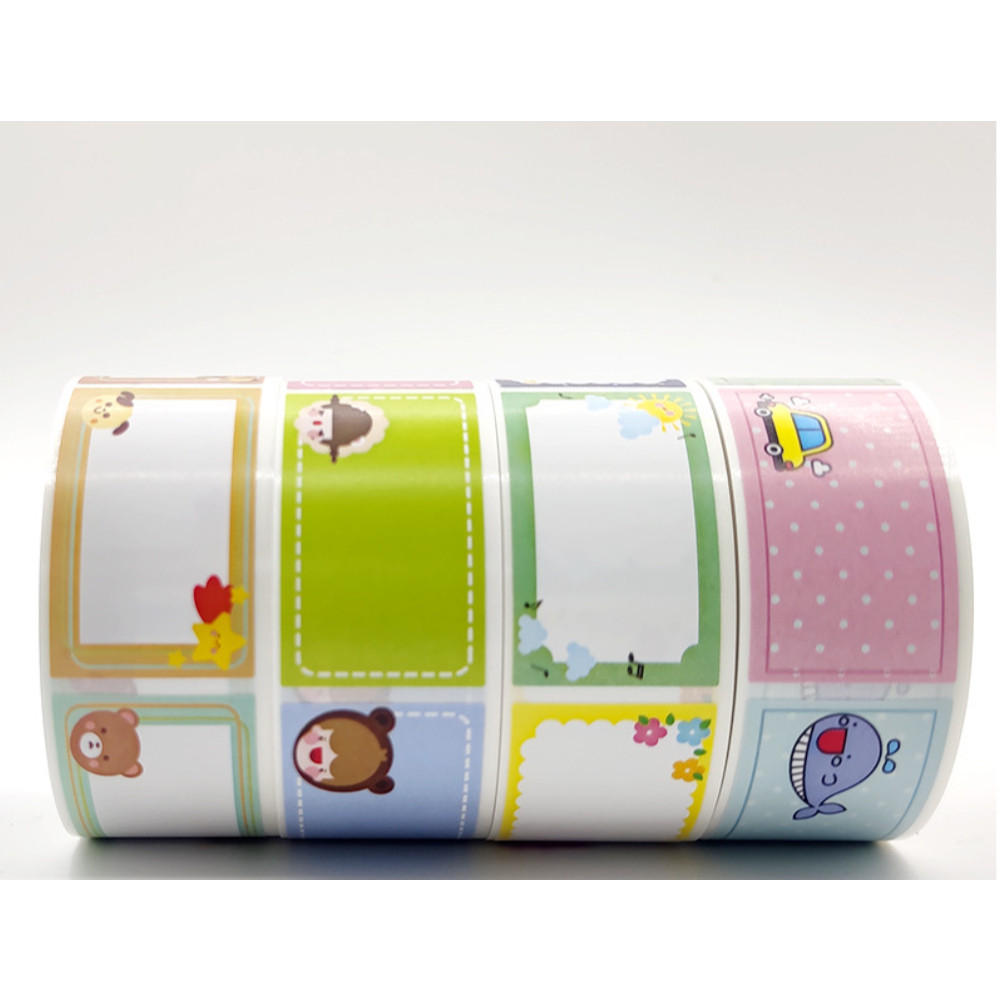Children cartoon sticker cute pattern stationery school teacher supplies reward label record sticker 卡通可爱手帐文具贴姓名贴(2435L) - Image 2