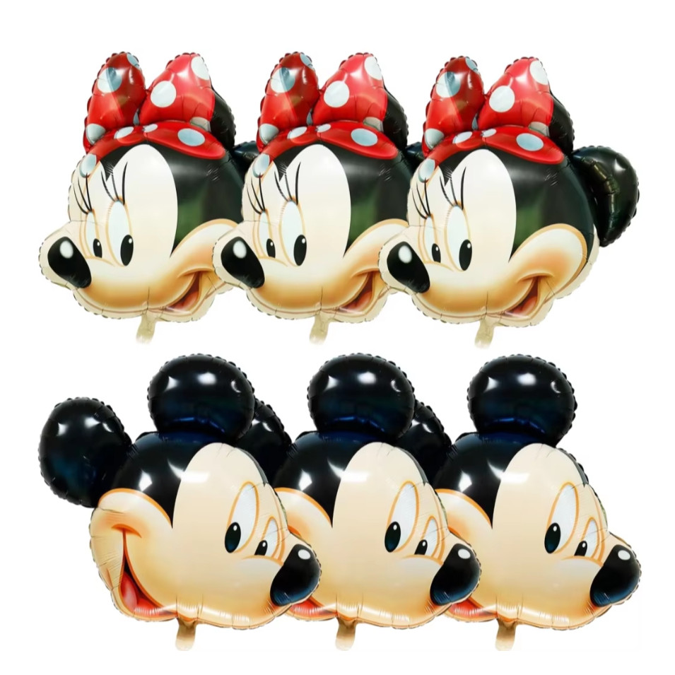1pc 78*63cm Mickey Mouse Minnie head foil balloon Kids Birthday Party Decoration Baby Shower Supplies(153L)