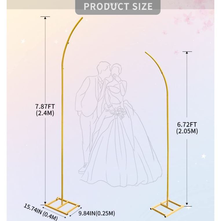 Round Backdrop Stand Metal Circle Balloon Arch Frame Kit Circle Arch Stand for Valentine's Day Wedding (2095L) - Image 8