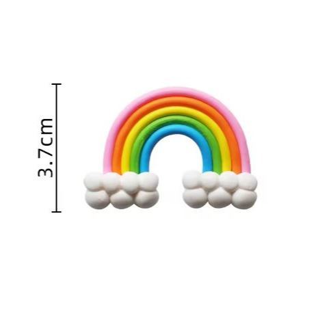 Mini Cute Rainbow/beauty girl taking balloon Cake Topper Unicorn Birthday Party Supplies Gift Rainbow Cake Topper(1251L) - Image 8