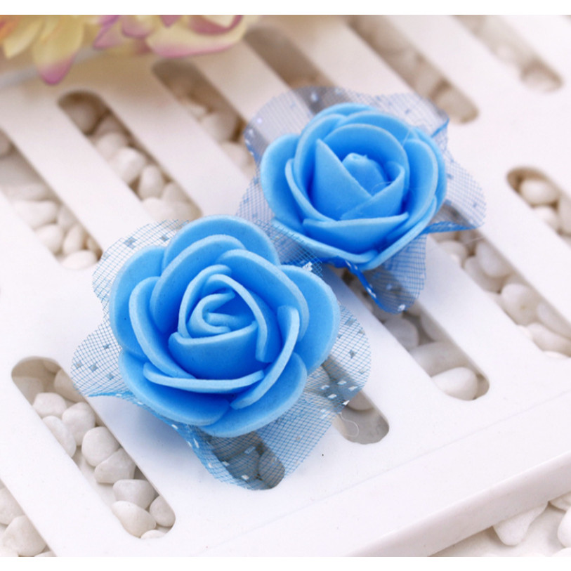 12pcs 3.5cm Mini PE Foam Rose Heads Artificial Silk Flowers for Home Garden DIY Pompom Wreaths Wedding 泡沫玫瑰花(847L) - Image 16