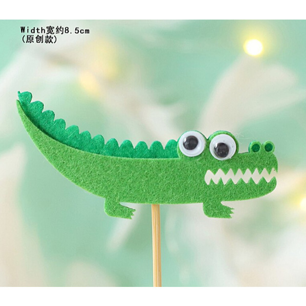 Cyuan Felt Green Trees Cake Toppers Woodland Jungle Party Happy Birthday ChildrenPartyBabyShowerBoyCakeDecoration(1145L) - Image 11