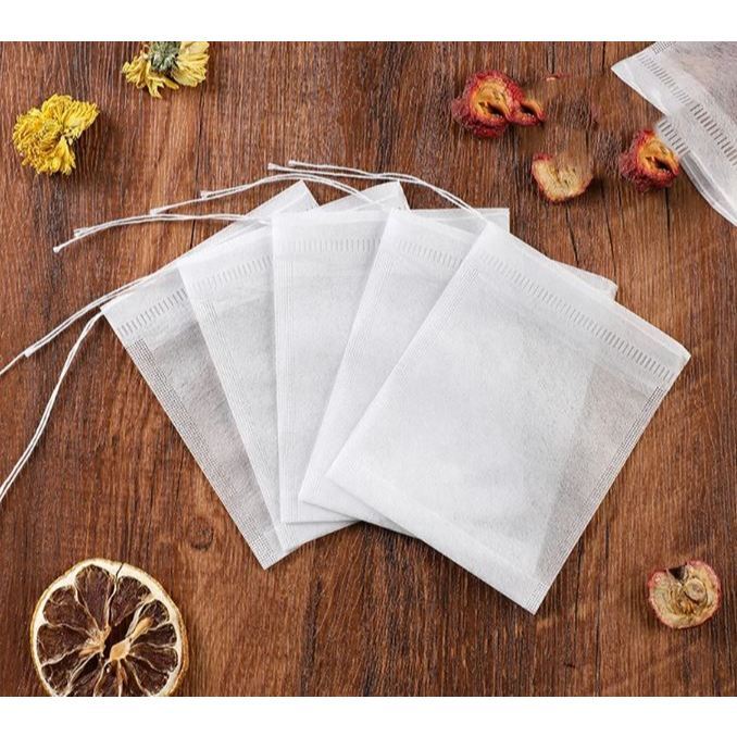 100Pcs Tea Filter Bags, Disposable Tea Bags Drawstring Empty Tea Infuser Seal Filter Tea Bags for Loose Leaf Tea (3202L) - Image 6