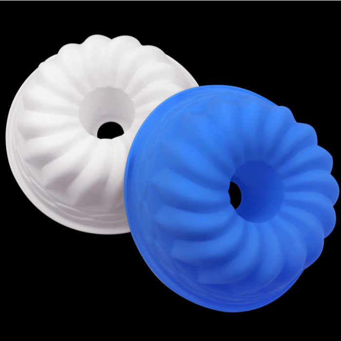 16.3cm Cake Mould Baking Pan, Silicone Ring Cake Mould, Reusable Baking Cups, Fluted Baking Moulds (3203L)
