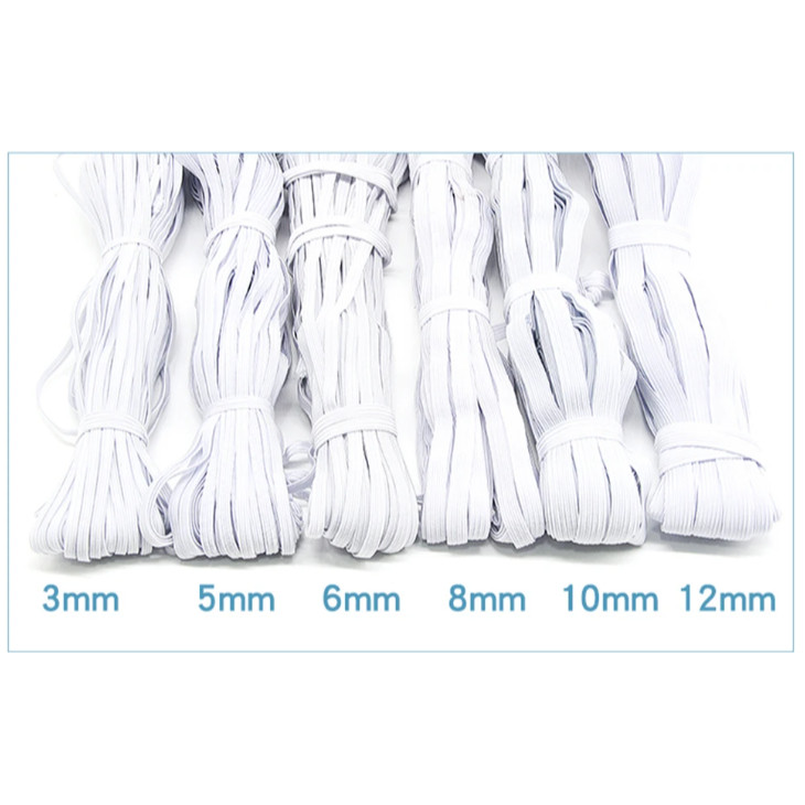 1yard 4/5/6/8/10/12/20mm Flat Elastic Band White Nylon Rubber Waist Band for Pregnant Baby DIY Sewing Garment 松紧带(1947L) - Image 7
