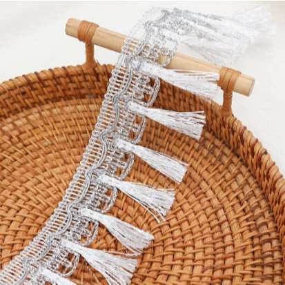 1yard 3.8/5.5cm European and American style small row to be mixed color tablecloth curtain row to fringed 欧美金银丝花边(2674L) - Image 10
