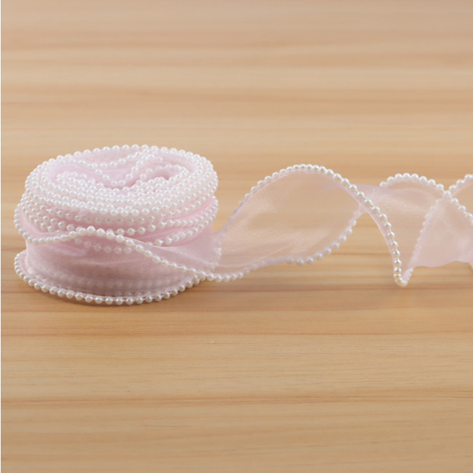 4cm*1yard Bow Pearl Fishtail Yarn Belt Clothing Wedding Accessories Lace Flowers Bouquet Gift Box Packaging(1922L) - Image 14