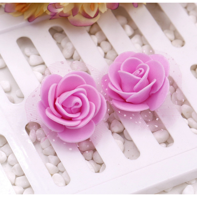 12pcs 3.5cm Mini PE Foam Rose Heads Artificial Silk Flowers for Home Garden DIY Pompom Wreaths Wedding 泡沫玫瑰花(847L) - Image 11
