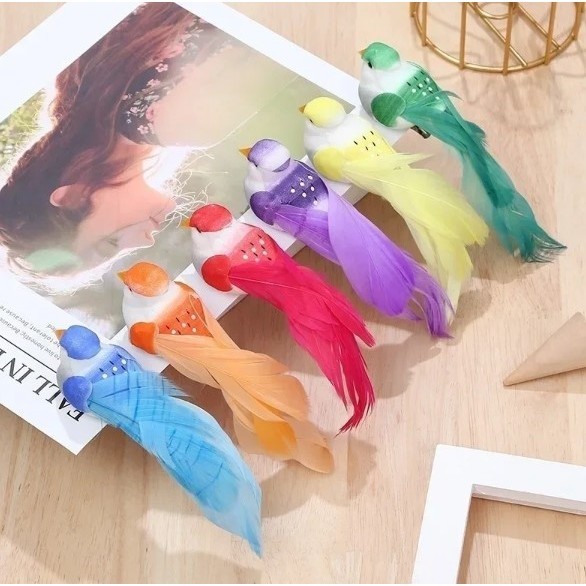 Artificial Foam Feather Birds Models Home Ornaments Garden Miniature (4041L)