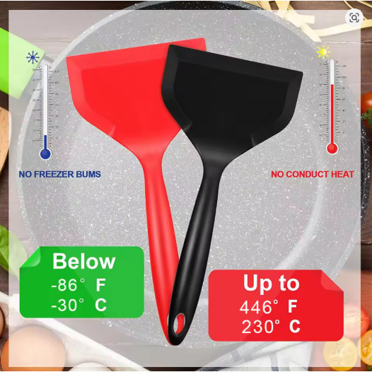 Non-Stick Silicone Turners Spatula Heat Resistant Cooking Shovel Beef Meat Egg Frying Scraper Shovels Kitchen (3191L) - Image 2
