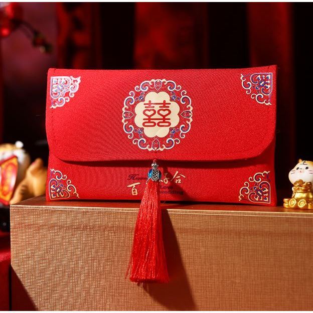 Chinese Wedding Red Envelopes with Pendant Spring Festival Red Pocket Lucky Money Hong Bao Card Envelope Wedding (3223L) - Image 12