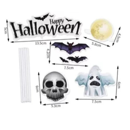 Halloween Cake Topper Happy Halloween Cake Topper Decorative Sign Party Decoration Supplies Cake Decorating (1342L) - Image 7
