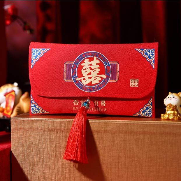 Chinese Wedding Red Envelopes with Pendant Spring Festival Red Pocket Lucky Money Hong Bao Card Envelope Wedding (3223L) - Image 11